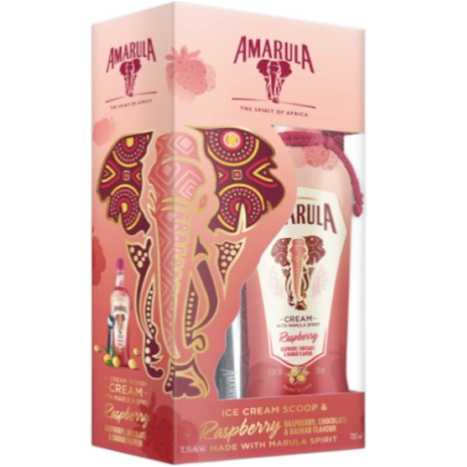 Likier Amarula Raspberry & Chocolate + gałkownica do lodów 0,7L