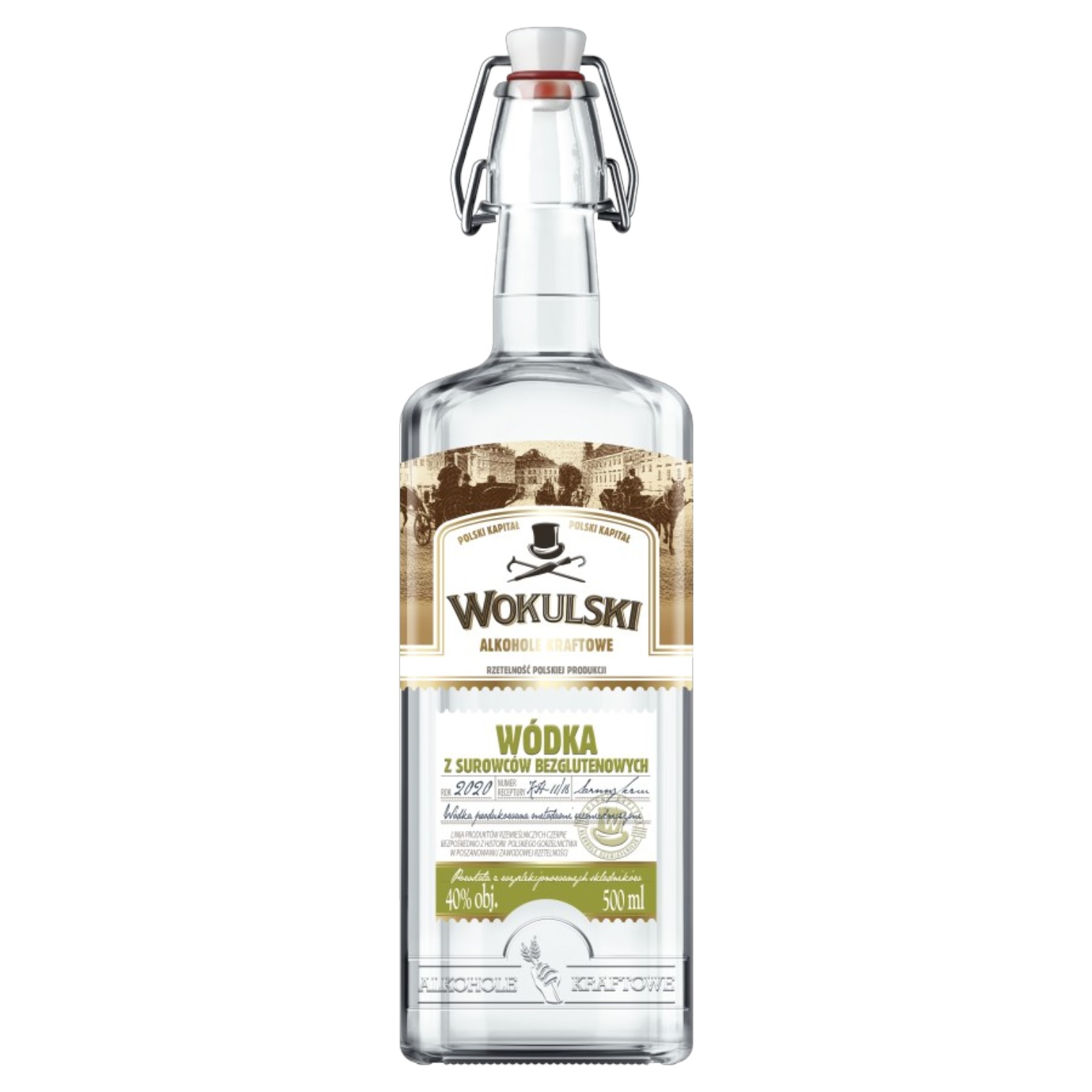 Wódka Wokulski z Surowców Bezglutenowych 0,5L 40%
